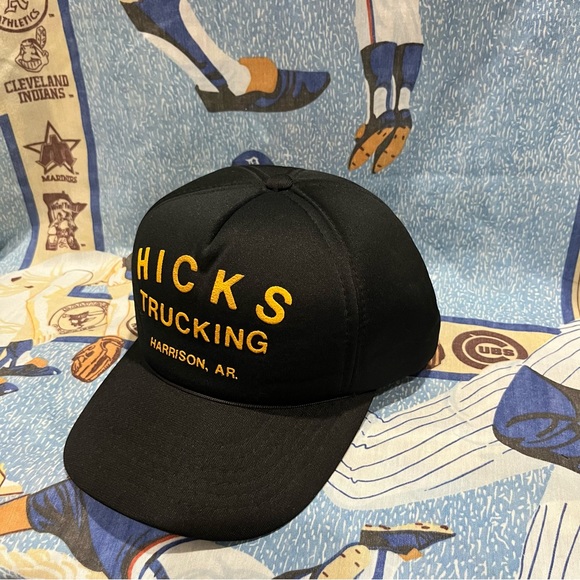 Vintage Hicks Trucking Harrison Arkansas Snap Back Thin Rope Hat - Picture 4 of 5